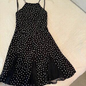 NBD Black and White Polka Dot Mini Dress XS